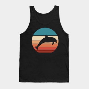 Dolphin Retro Sunset Tank Top